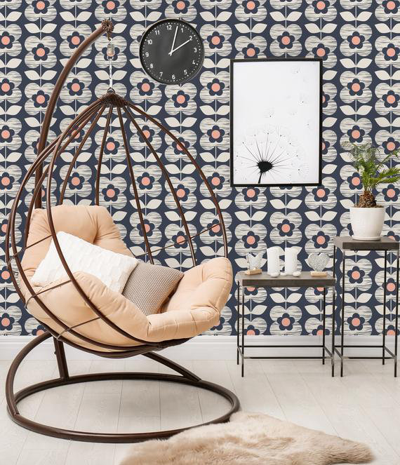 Ebern Designs Whately Peel & Stick Floral Wallpaper Wayfair